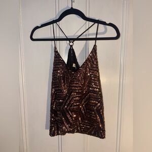 Sugarlips Bronze Sequin Camisole (Small)